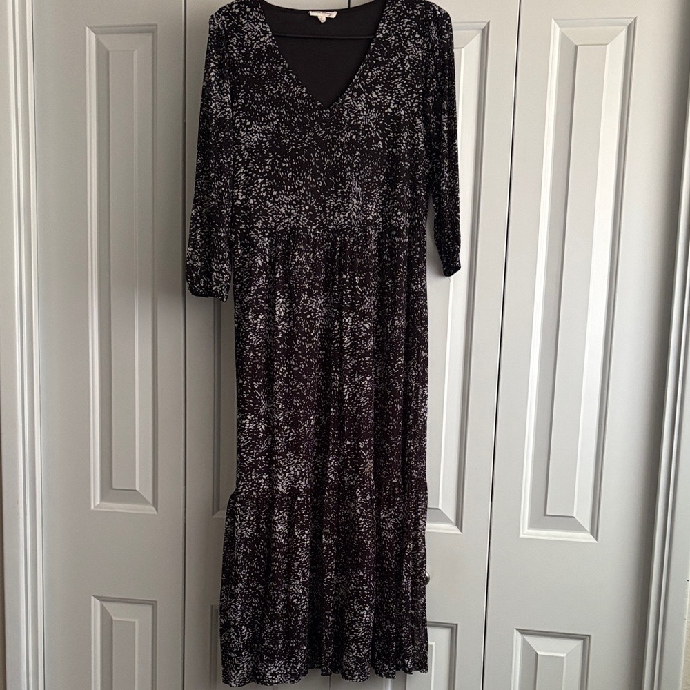 Black Printed Maxi Dress